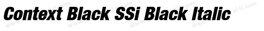Context Black SSi Black Italic字体转换